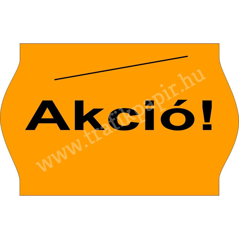 25 x 16 mm Árazószalag MAGYAR Akciós Fluo Narancs